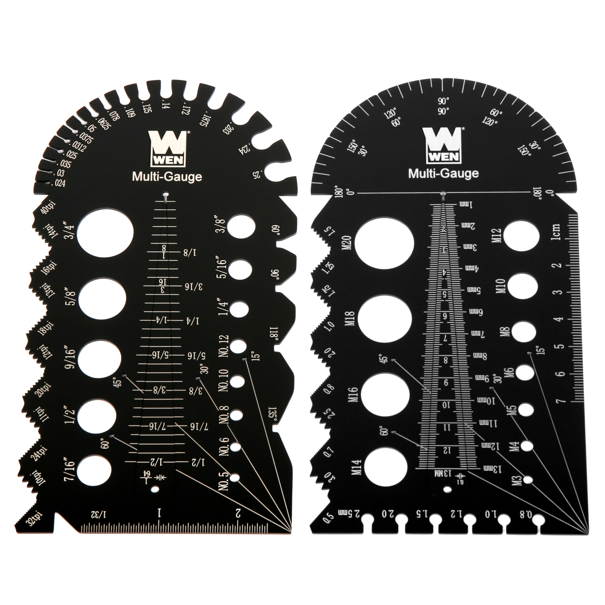 WEN Metric/Imperial Metal Thread Pitch Multi-Gauges - 2-Piece, Model# ME210G